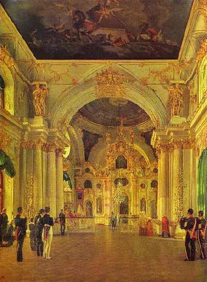 Alexey Tyranov Alexey Tyranov. View of the Big Church of the Winter Palace China oil painting art